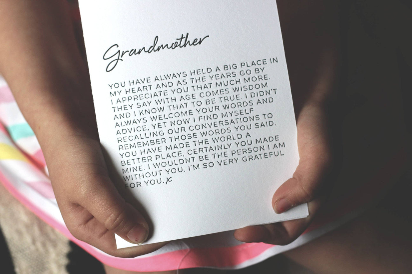 Letter to Grandmother Greeting Card