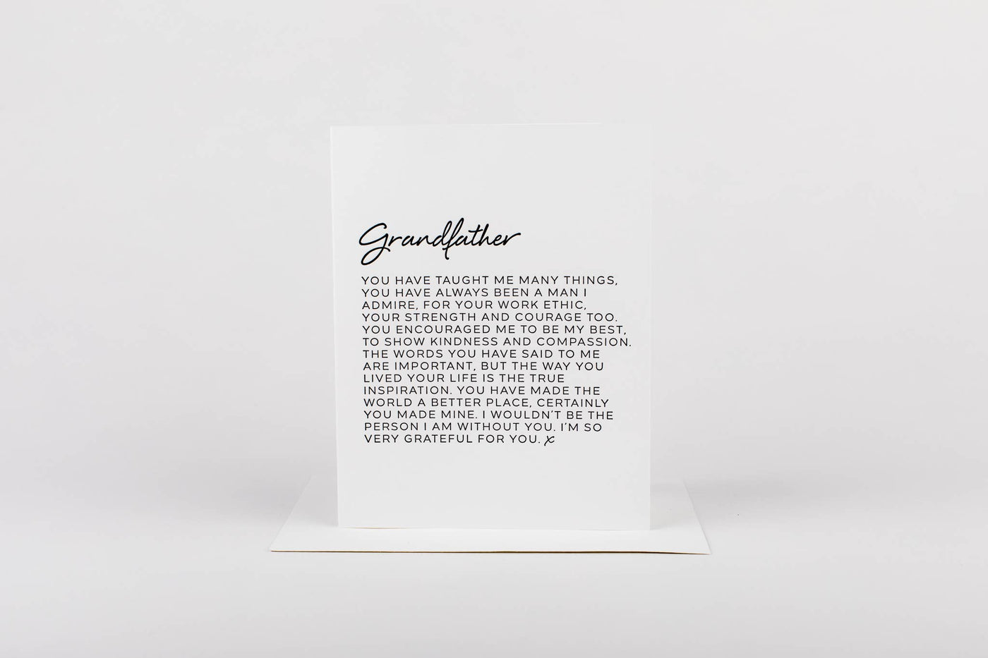 Letter to Grandfather Greeting Card